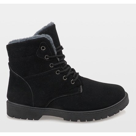 Černé zateplené boty 7M600 černý 2