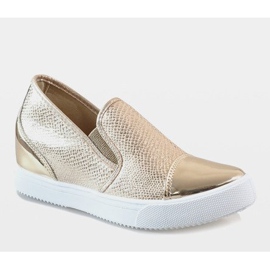 Zlaté tenisky na klínku DD437-8 zlatý 1