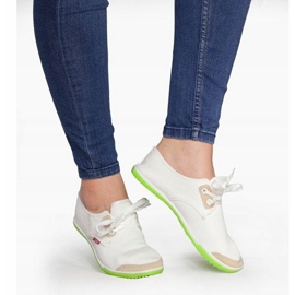 Lycra BL181 bílé nazouvací tenisky bílý 1 Lycra BL181 bílé nazouvací tenisky bílý 1