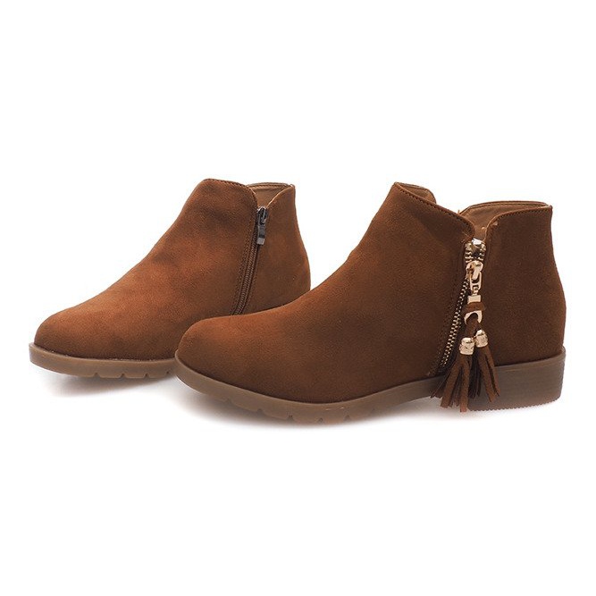 Suede Booties Jodhpur 8565 Camel hnědý 1