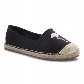 Black Flaming espadrilles černý 1