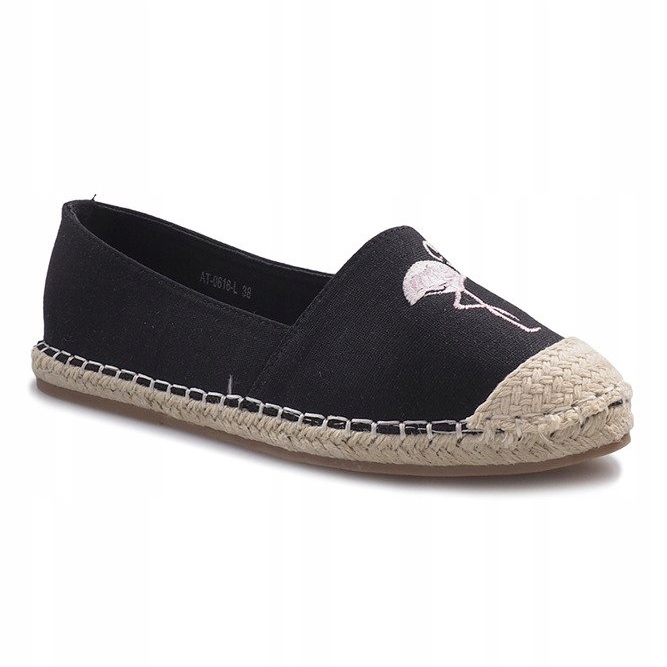 Black Flaming espadrilles černý 1