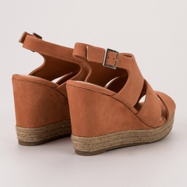Best Shoes Oranžové sandály Espadrilles pomerančový 1