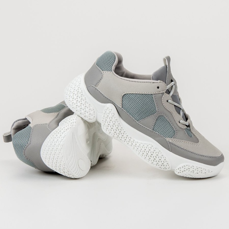 SHELOVET Módní šedé tenisky šedá 1