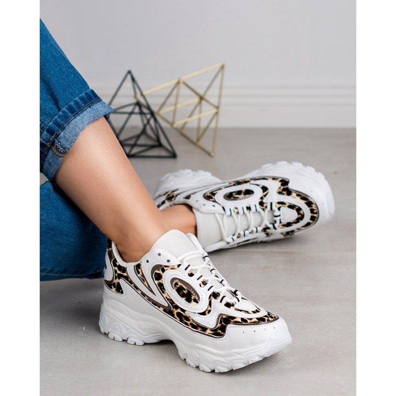 Kayla Dámská sportovní obuv bílý hnědý 1