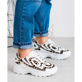 Kayla Dámská sportovní obuv bílý hnědý 2