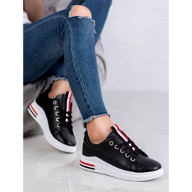 SHELOVET Černé sportovní boty černá 2