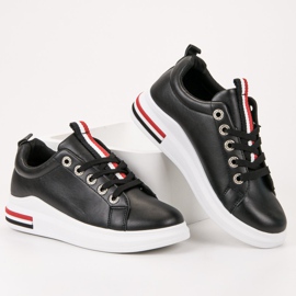 SHELOVET Černé sportovní boty černá 1