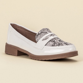 Bestelle Lakované mokasíny bílý hnědý 1