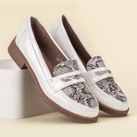 Bestelle Lakované mokasíny bílý hnědý 2