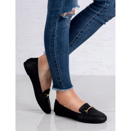 SHELOVET Mokré mokasíny černý 1