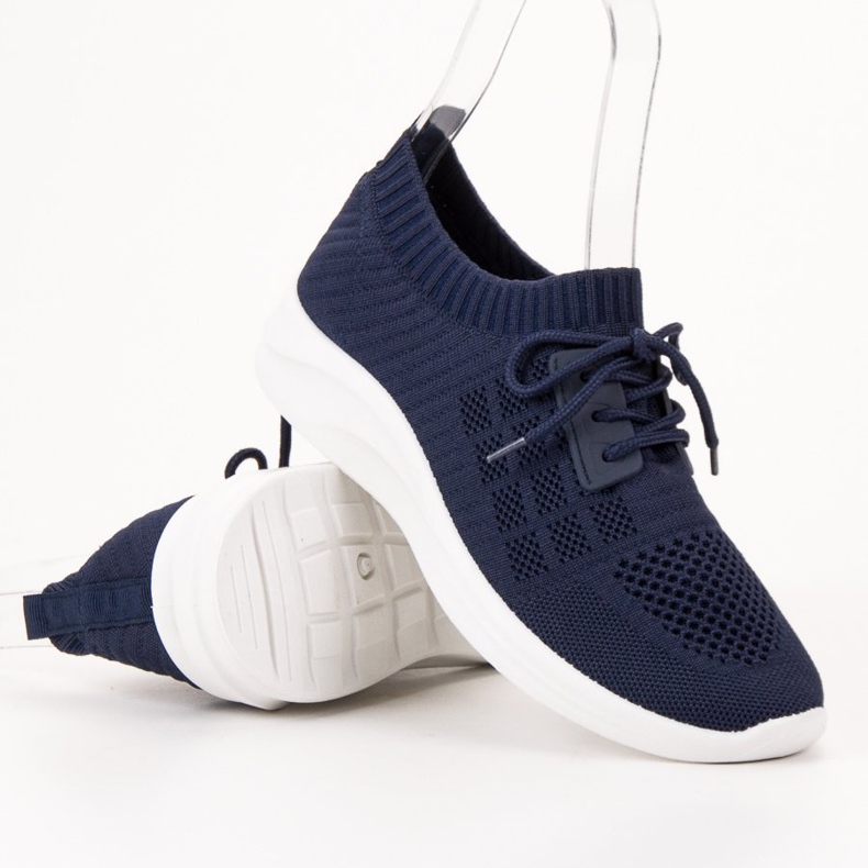 Ideal Shoes Textilní sportovní obuv námořnická modř 1