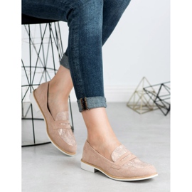 Bestelle Mokasíny s potiskem růžového hada růžový 2