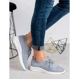 Ideal Shoes Textilní sportovní obuv šedá 1