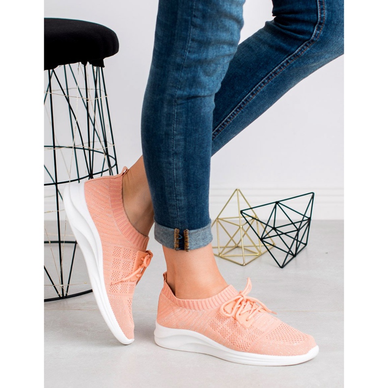 Ideal Shoes Textilní sportovní obuv růžový 1