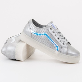 SHELOVET Neformální dámská obuv šedá 1