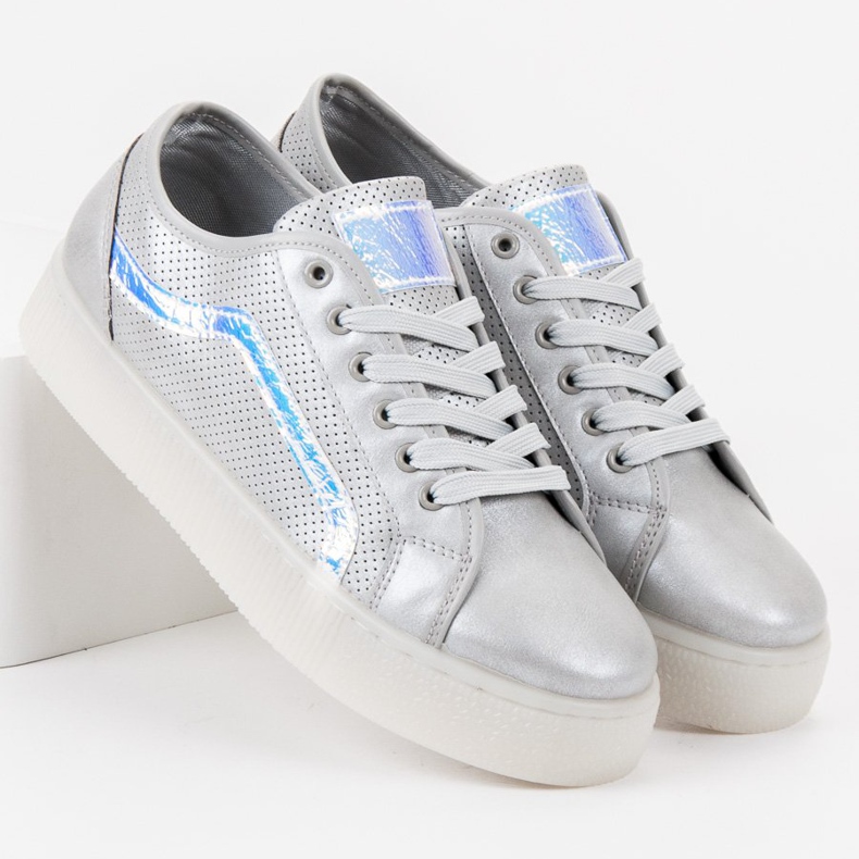 SHELOVET Neformální dámská obuv šedá 2