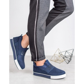 SHELOVET Semišové nazouvací boty modrý zelená 1