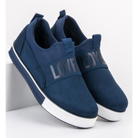 SHELOVET Semišové nazouvací boty modrý zelená 2