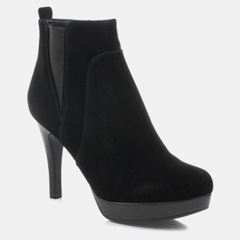 Boty na vysokém podpatku J0084-1 černý zip černá 1