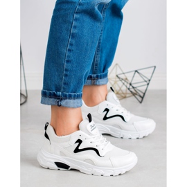 SHELOVET Šněrovací sportovní obuv bílý 2