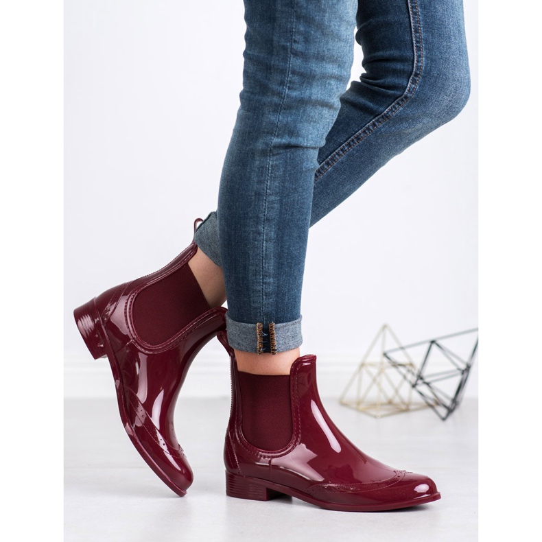 Kayla Kaštanové galoše červený 2