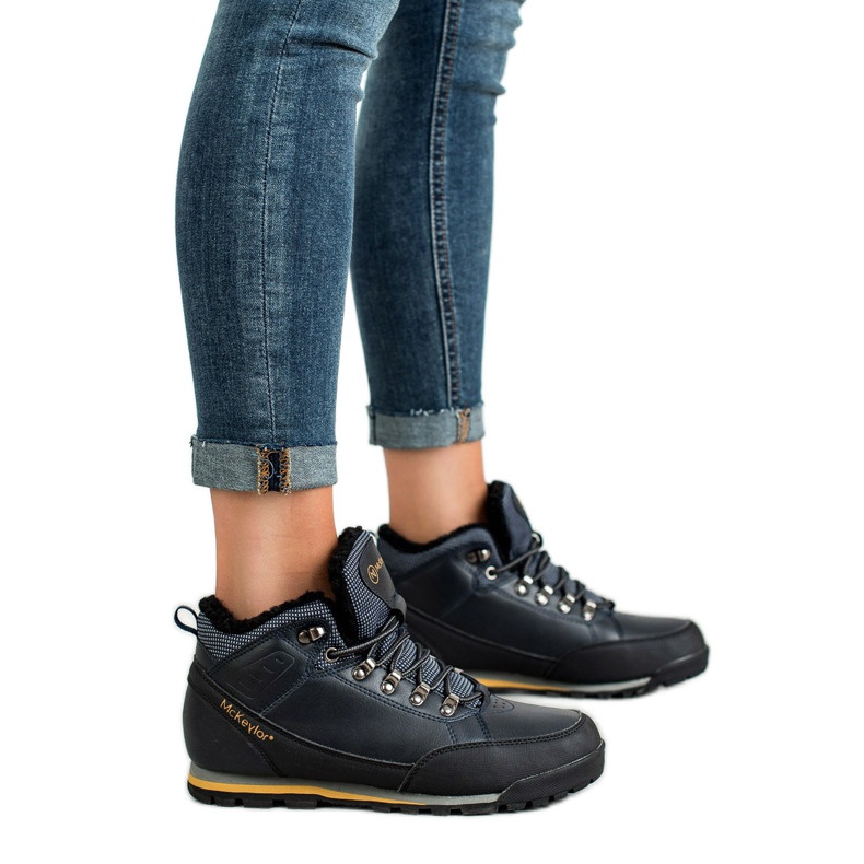 Teplé trekové boty MCKEYLOR modrý 2