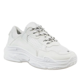 Bílé módní sportovní boty D1901-3 bílý 1