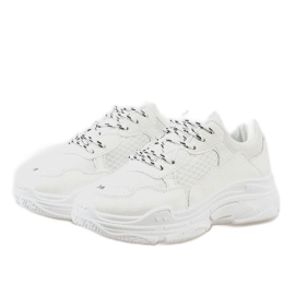 Bílé módní sportovní boty D1901-3 bílý 4