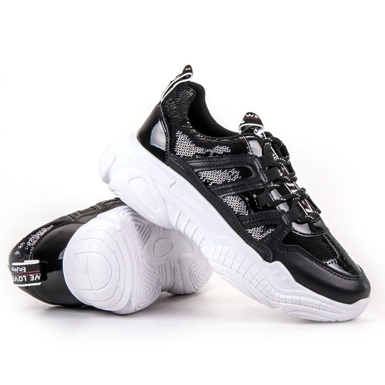 Ax Boxing Tenisky s flitry černá 1