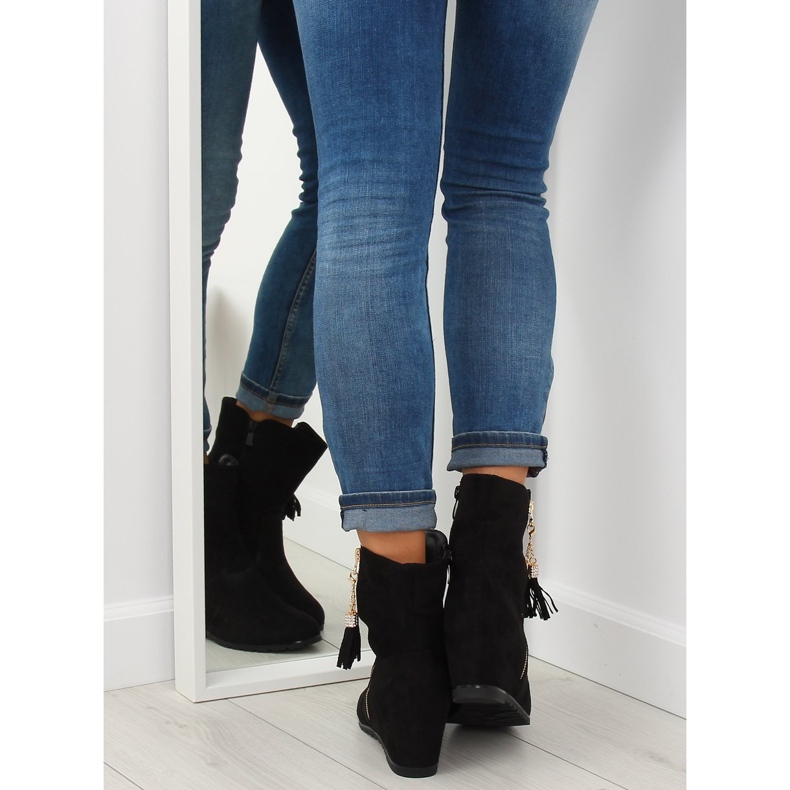 Černá Černá klínová obuv AB02-36 Černá 1 Černá Černá klínová obuv AB02-36 Černá 1