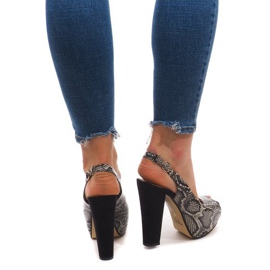 Sandály na baru SK009 černé černý 1