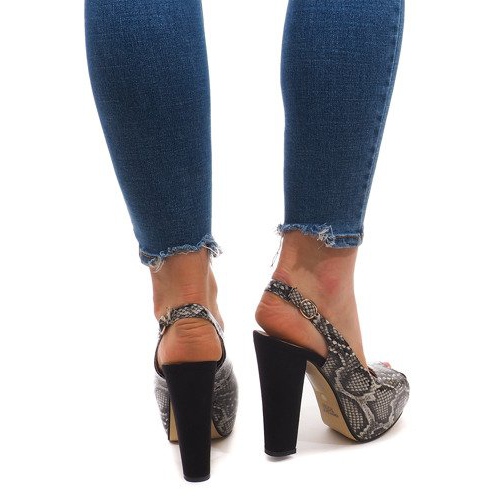 Sandály na baru SK009 černé černý 1