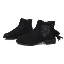 Suede Booties Jodhpur W132 Black černá 2