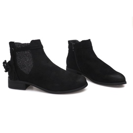 Suede Booties Jodhpur W132 Black černá 1