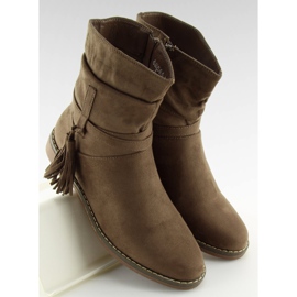 Hnědé boty pro ženy hnědé 4169 Khaki hnědý vícebarevný 2