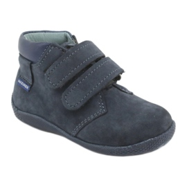 Mazurek Leather Boys Boys s suchým zipem 341 námořnictva modrá modrý 1