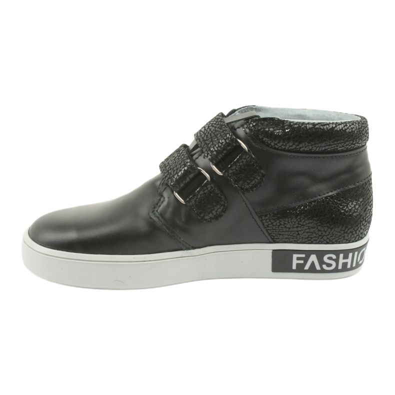 Mazurek Dětská bota černá kožená černý 2