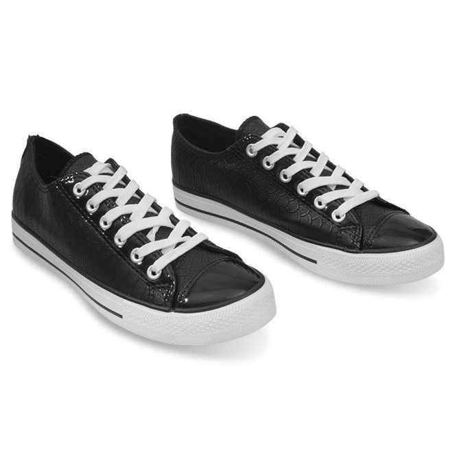 Sportovní tenisky kožené Ydb černé černá 1 Sportovní tenisky kožené Ydb černé černá 1