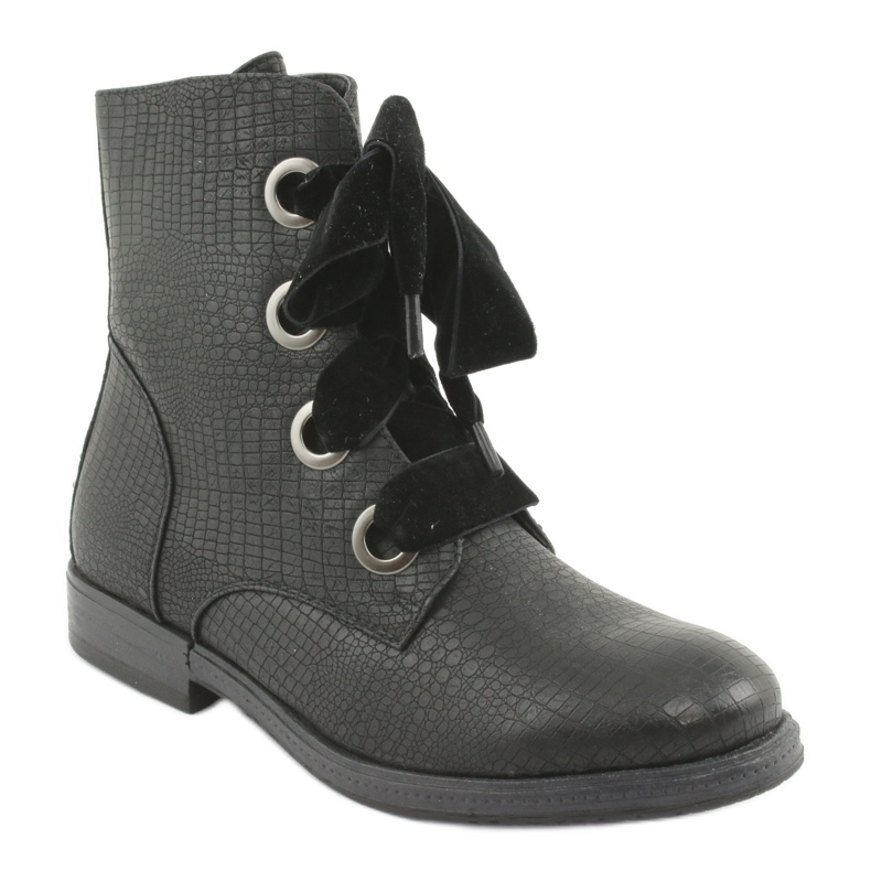 Černé šněrovací boty HFN-5505 Black černý 1