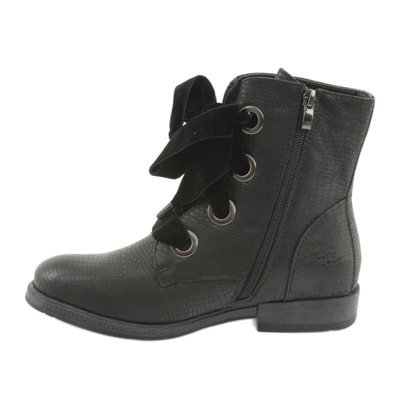 Černé šněrovací boty HFN-5505 Black černý 2