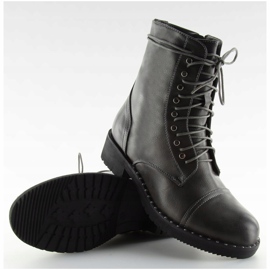 Šedé kozačky s cvočky šedá B0-193 Grey 1