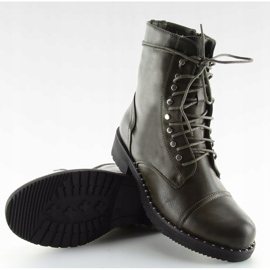 Zelené kozačky s cvočky B0-193 Green zelený 1