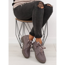 Šedé kozačky pro ženy šedé LL219 Grey šedá 1