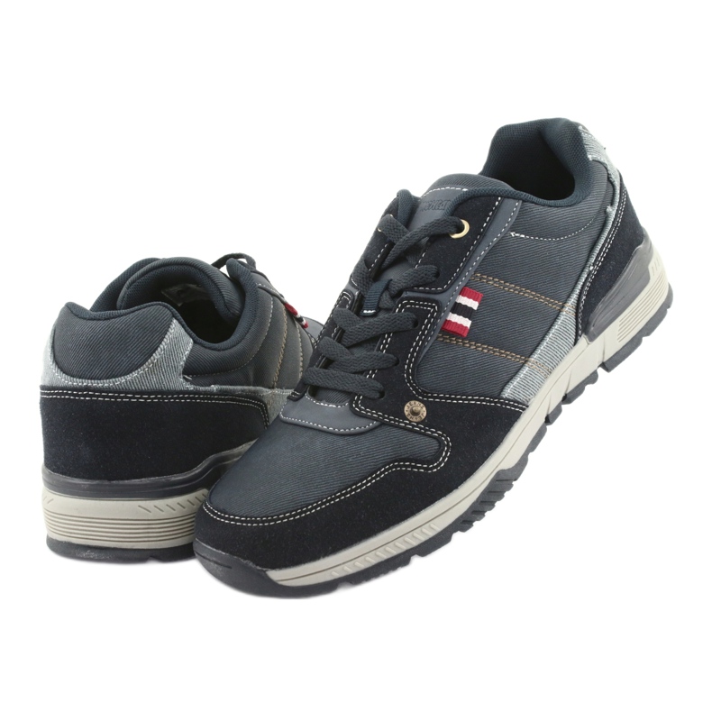 Tmavě modrá sportovní obuv American Club AA08 námořnická modrá šedá 3 Tmavě modrá sportovní obuv American Club AA08 námořnická modrá šedá 3