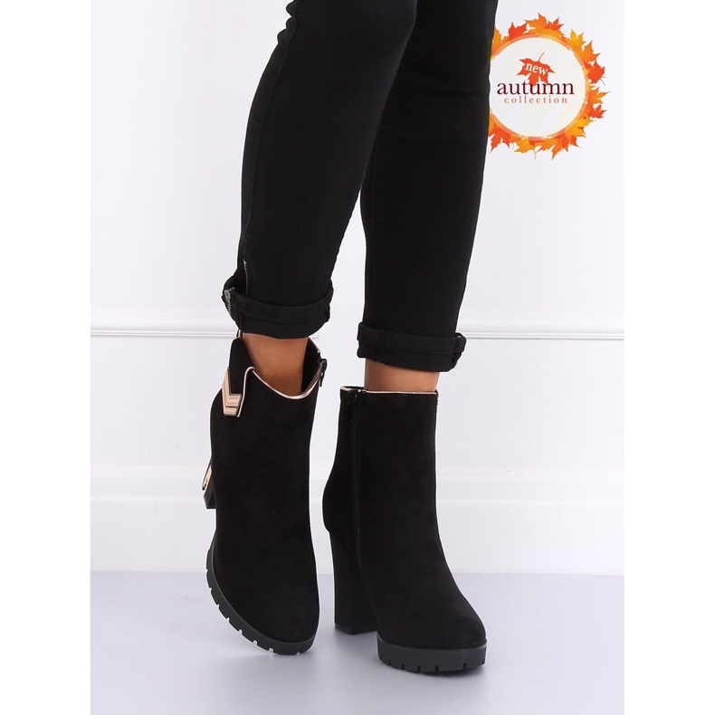 Černá M319 Černé vysoké podpatky černý 1