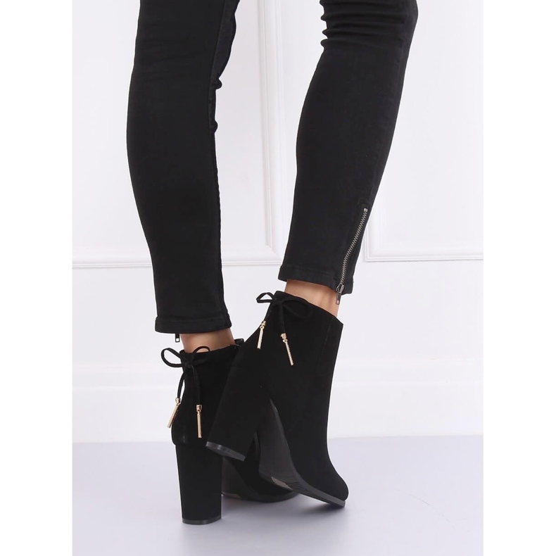Elegantní černé boty na vysokém podpatku NS055P Black černý 1