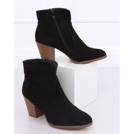 Černé kozačky na vysokém podpatku YL96006 Black černý 1