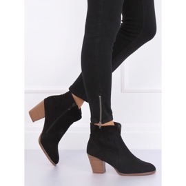Černé kozačky na vysokém podpatku YL96006 Black černý 2