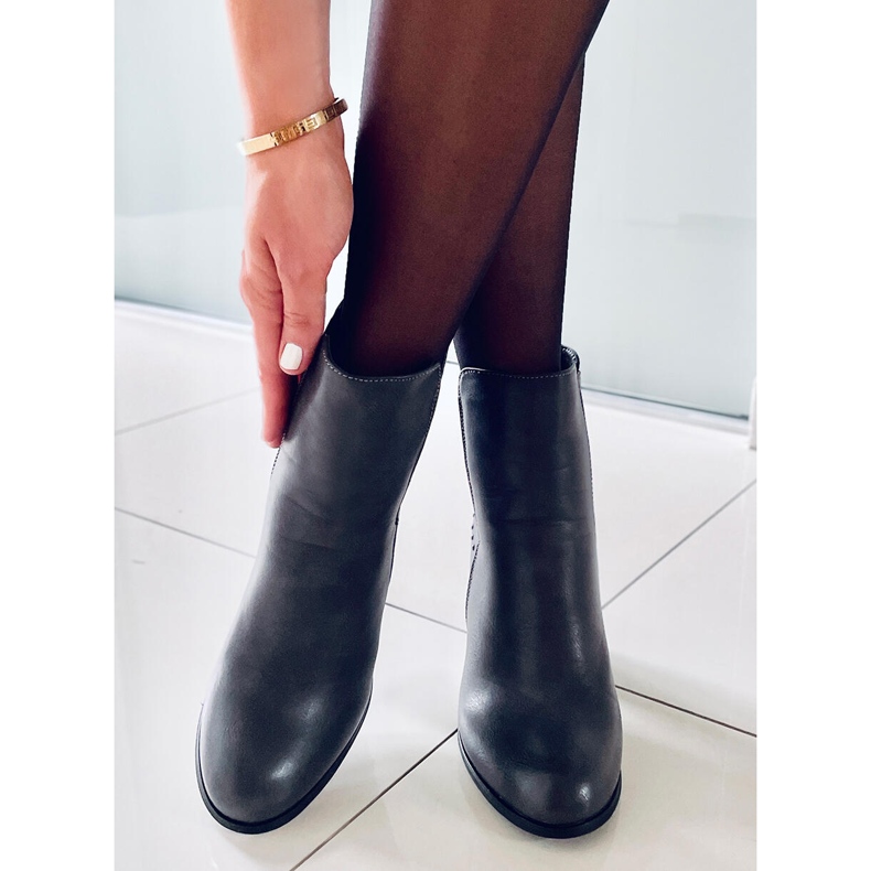 Klasické šedé vysoké podpatky šedé 88097 Šedá 2